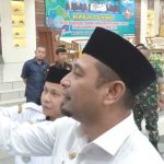 Wakil Bupati Donggala, Moh Yasin meneken komitmen turunkan angka prevalensi stunting di kabupaten Donggala. foto : Istimewah