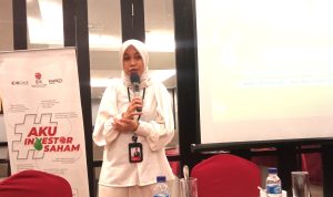 Kepala BEI Perwakilan Sulteng Putri Irnawati usai buka puasa bersama rekan jurnalis, Kamis.(28/3/2024)..Foto: Istimewah