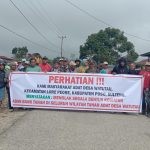 PROTES - Jaringan sipil WALHI Sulteng, SP Palu dan SLPP bersama warga mendesak pengelolaan tanah yang dilakukan Bank Tanah di atas tanah adat Pekurehua di Wuasa, Poso disetop. Foto : Istimewa